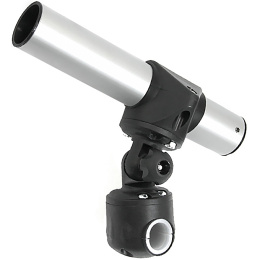 Держатель спиннинга сквозной на леер наклонный, алюминий (030631T)